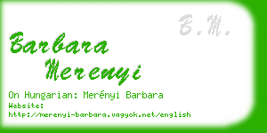 barbara merenyi business card