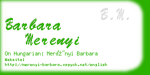 barbara merenyi business card